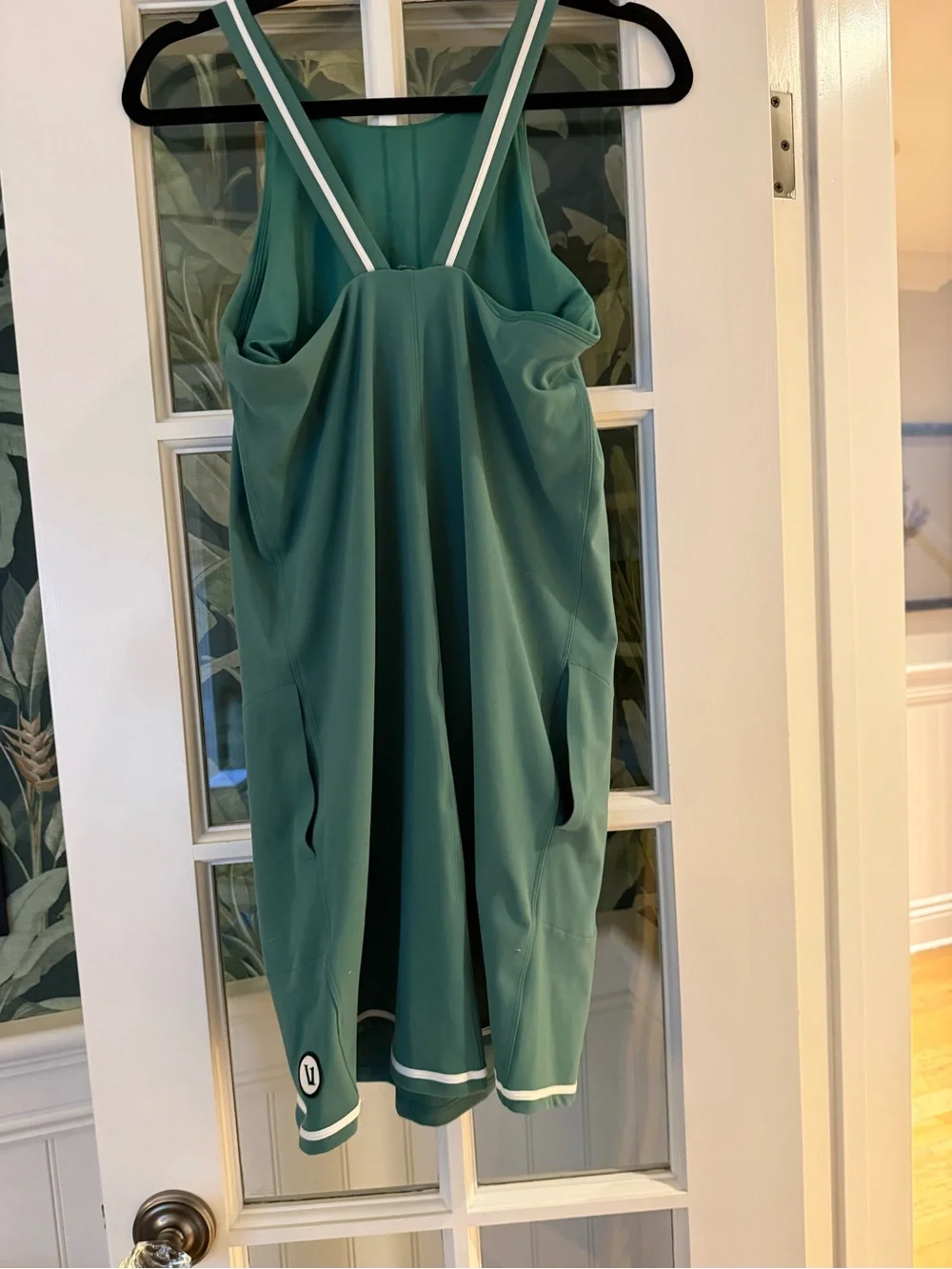 Vuori Emerald Green Racerback Tennis Dress with White Piping Size M - Picture 7 of 8